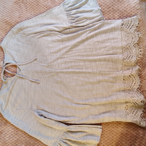 Lauren Conrad Light blue/gray Blouse - Picture 6 of 9